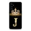 Diamond Crown Letter A For Realme GT Neo 2 3 3T Phone Case For Realme 10 9 8 5G 7 6 GT2 Pro Plus 9i 8i C21 C11 C25 C35 Cover