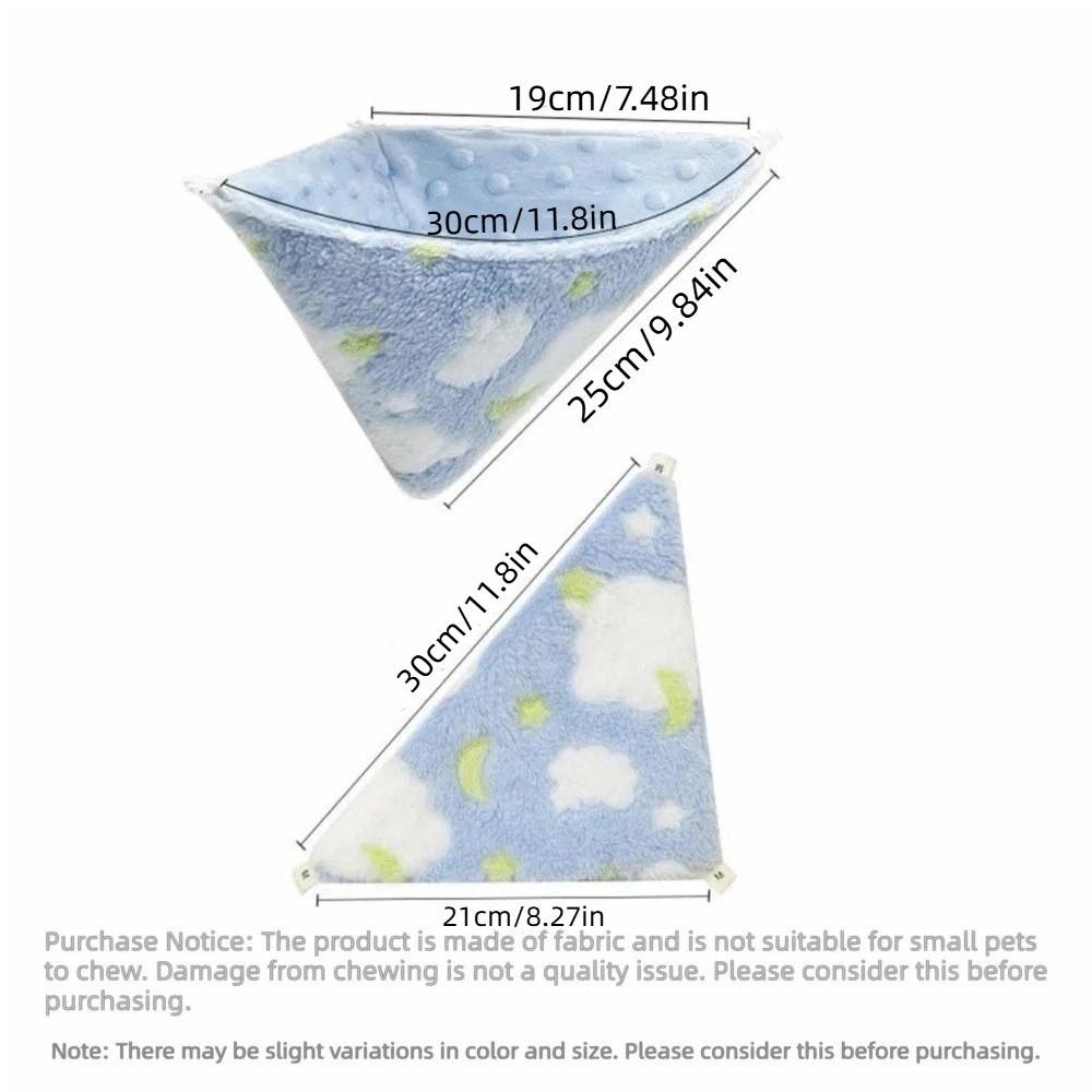 2Pcs/Set Flannel Velvet Sugar Glider Nest Comfort Breathable Pet Hammock Funnel Design Warm Squirrel Beds Pet Cage