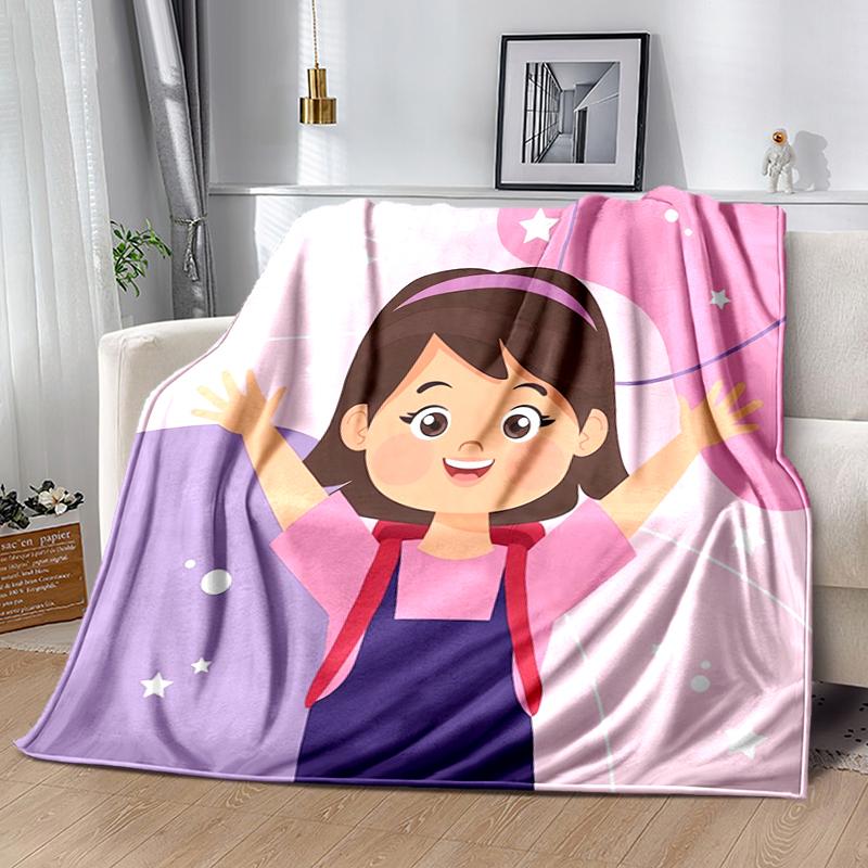 1pc Blanket Franco Ms. Rachel Educational Adventures Print Design, Lightweight Blanket for Sofa, Bed- Soft &Warm, Gift for All Seasons like Christmas,