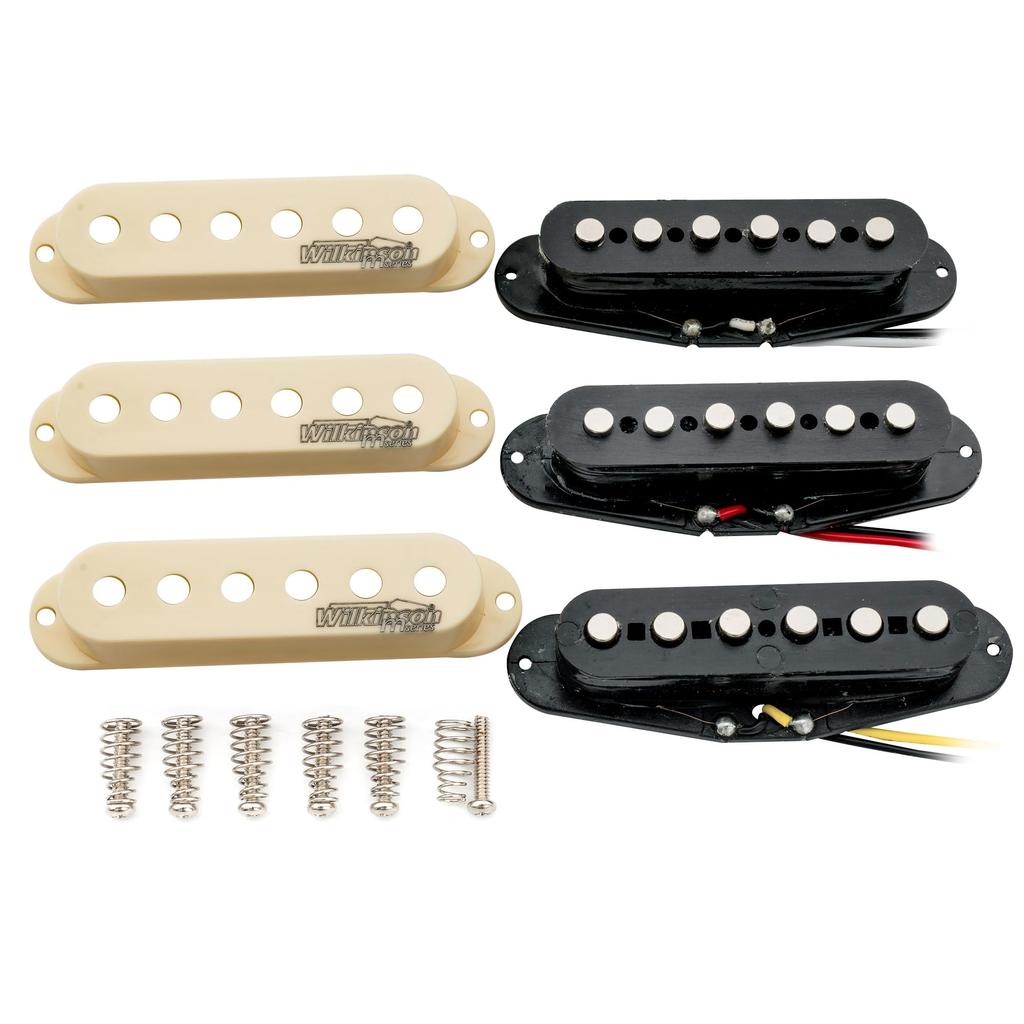 Wilkinson High Output Ceramic Guitar Single for Stratocaster Electric Cream of Pickups, Pickup, Guitars, (Set 3)