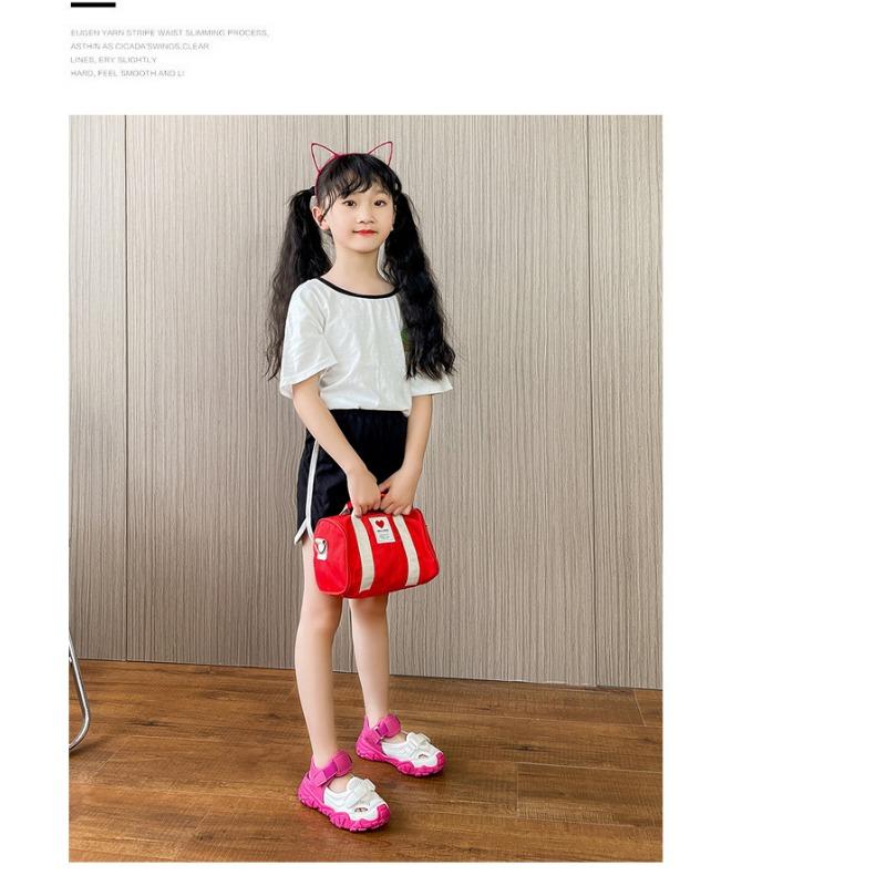 Спортивная обувь для девочек, летние новые сандалии Bowhead Hollow для мальчиков, мягкая подошва, пляжная обувь, детская обувь для ходьбы