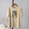 Shellsuning Fashion Aesthetics Printed T-shirts 2023 Summer Oversized O-neck Short Sleeve Basic Tees Simple Girl Top Female Cotton Soft Harajuku Tops