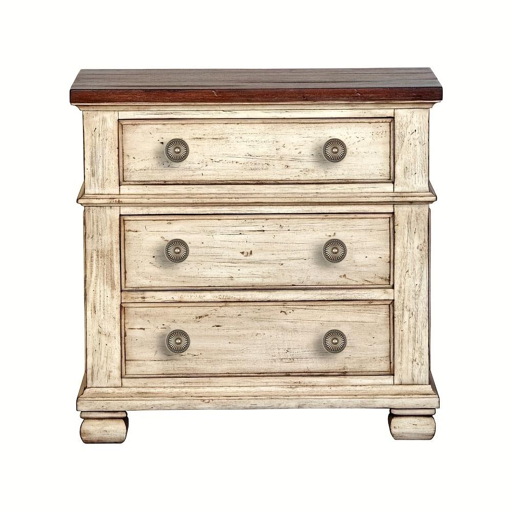 12 шт. Винтажная ручка для ящика, круглая ручка для комода, 1,02 X 0,87 дюйма, для тумбочки, шкафа, ящика, ручка для шкафа, одно отверстие, с винтами