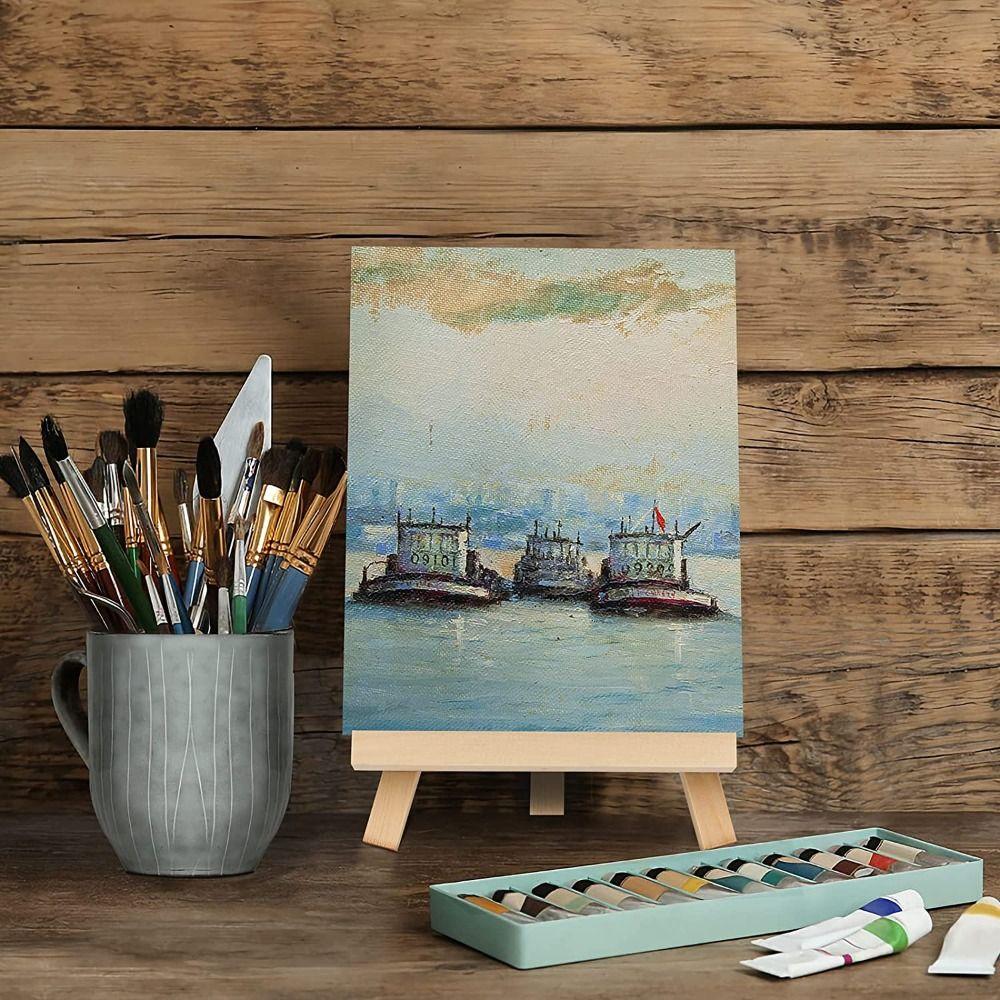 Desk Decoration DIY Crafts Students Painting Stand Postcard Holder Drawing Tripod Display Easel