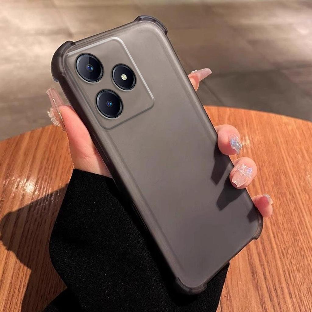 Чехол для realme C65s C63 C61 Note 80 70 60x 60 Ударопрочный с подушками безопасности Бампер Корпус Матовый полупрозрачный чехол
