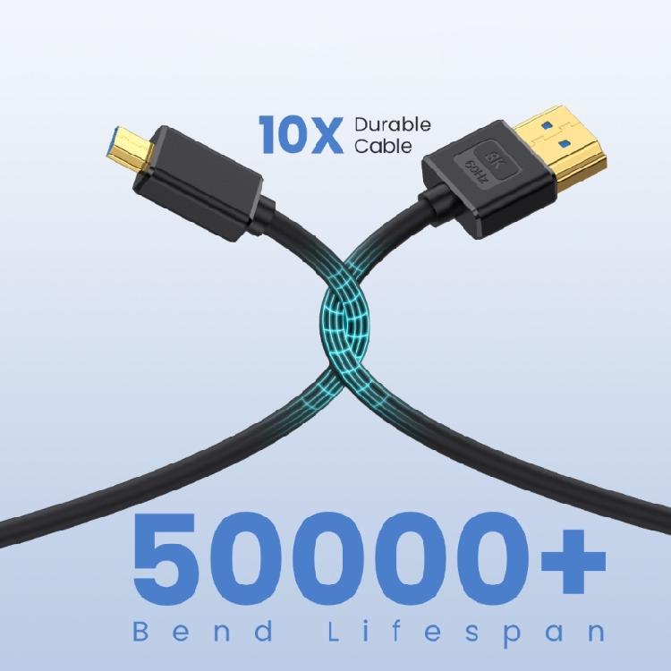 Кабель для камеры 1080p с высокой скоростью 8K60Hz 4K120Hz Гибкий силиконовый 30 см Для цифровых камер Проекторов