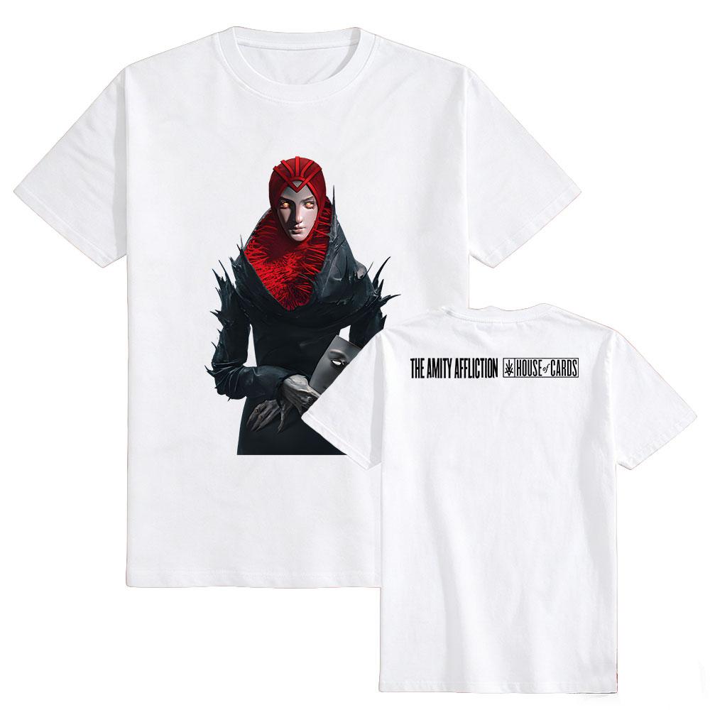 House Of Cards Album Design Tshirt The Amity Affliction Band Tshirts Short Sleeve Cotton Summer Tees Unisex Unisex Clothing Merch