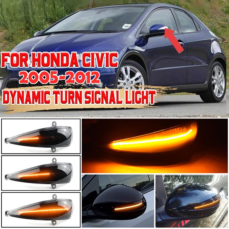 Для Honda Civic 8th MK8 Type-S Type-R FN 1 2 3 светодиодный динамический указатель поворота для Civic 2005-2012 хэтчбек 3 двери/5 дверей