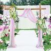 Wedding Arch Drape Chiffon Curtain Drapery Solid Color Tulle Drapery Draping Decoration for Weddings Ceremony Reception Banquets
