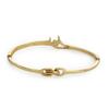 Gold Plated Women's Bracelet with White Stone