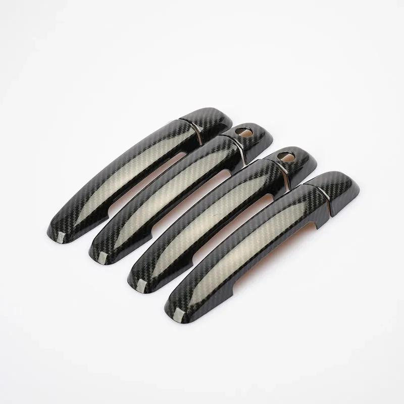 Car Decoration Door Handle Cover For Suzuki Swift 2005-2017 Glossy Black Carbon Fiber Car Trim Sticker Styling Accessories