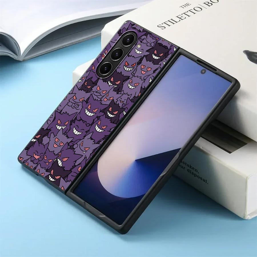 Hot Pokemon Gengar Case for Samsung Galaxy ZFold7 ZFold6 ZFold4 ZFold3 ZFold5 Z Fold 7 6 5 4 3 Back Phone Cover