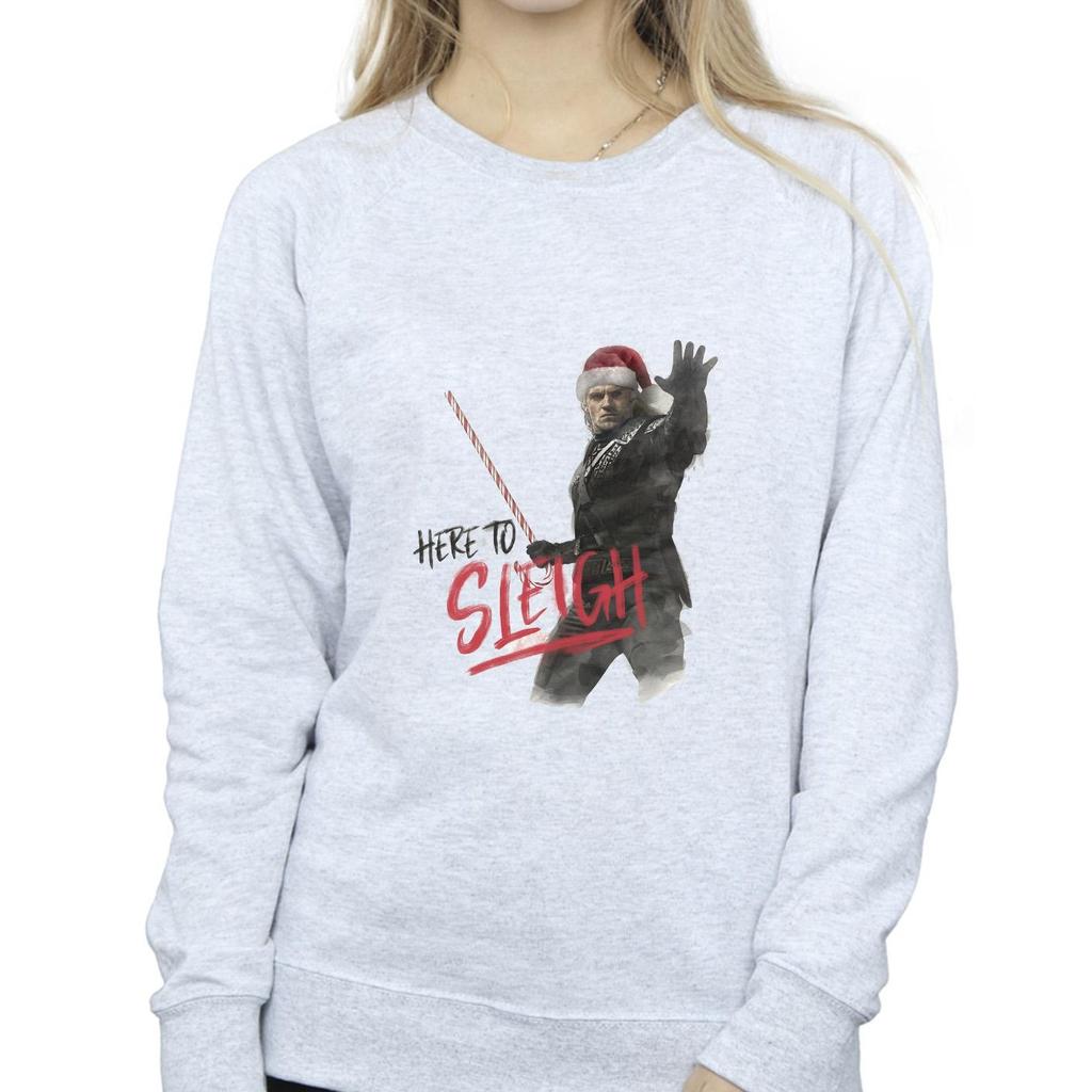 Netflix Womens/Ladies The Witcher Here To Sleigh Sweatshirt