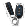 Silicone Flip Key Fob Cover Keychain for VW Golf MK6 Jetta Tiguan Polo Passta (02-08) 3Buttons Folding Remote Key for Skoda