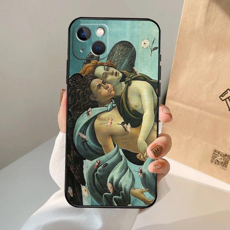 Художественные картины Рождение Венеры Чехол для телефона для iPhone 16 15 14 11 12 13 Pro Max Mini Plus X XS Max XR Чехол Coque