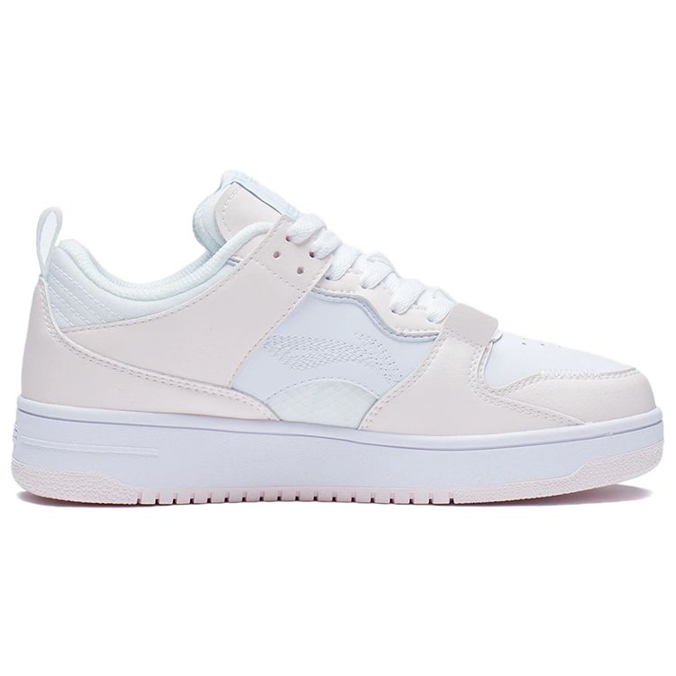 Li Ning Mici Pro Non-Slip Wear-Resistant Low-Top Skate Shoes Women Sneakers White Pink AGCR314-6