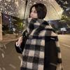 Haute couture version! Double-sided thickened women's beige big scarf, solid color scarf in autumn and winter