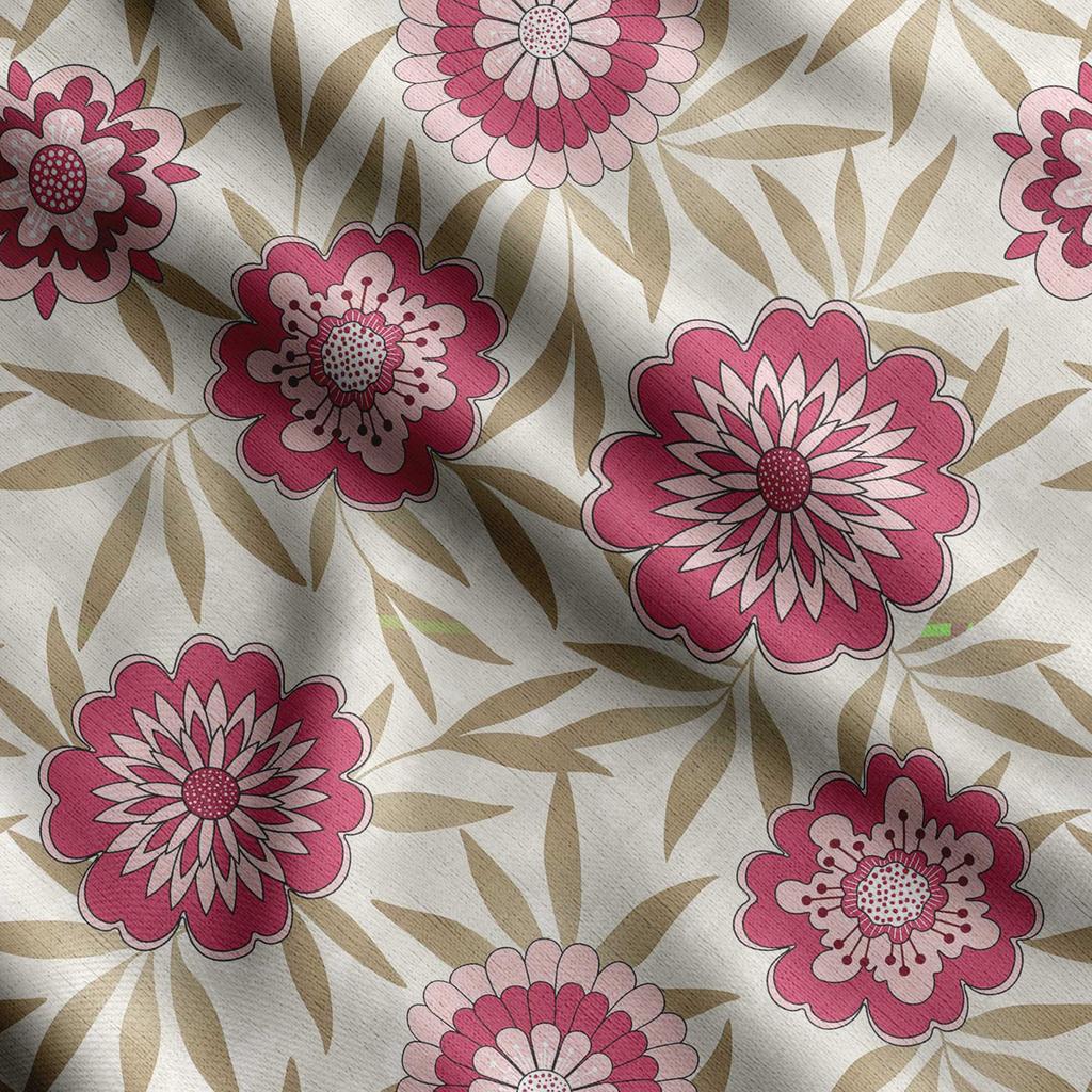 Soimoi Floral Print,  Cotton Cambric Quilting Fabric Sold by The Yard- 42 Inch Wide Medium Weight Cotton Fabric Sewing  Supplies