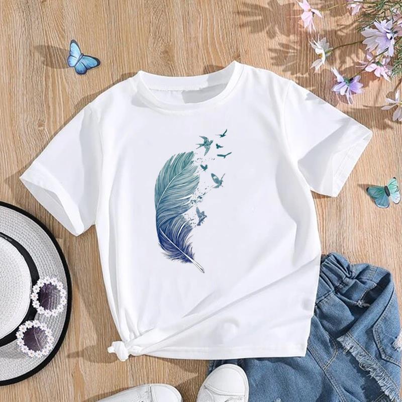 (Азиатский размер) Акварель абстрактный прекрасный стиль милая женская футболка с принтом модная футболка женская женская футболка с коротким рукавом графические футболки