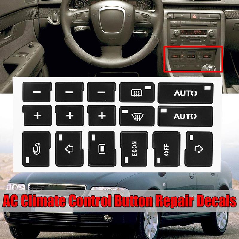 Car Air Condition Ac Climate Control Button Repair Stickers Decals For A4 B6 B7