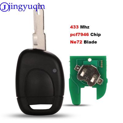 Jingyuqin Автомобильный Пульт Ключ Подходит для Renault Master Kangoo Clio Twingo Лезвие NE72 Чип PCF7946 433МГц