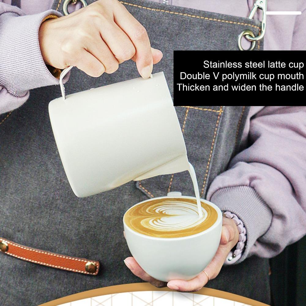 Stainless Steel Steaming Pitcher 24oz Milk Frothing Pitcher Coffee Latte Art Milk Frother Maker