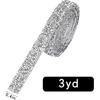 3 Yards Self Adhesive Rhinestones, Ribbon Roll Glitter Resin Diamond Ribbons Stickers Wrap Crystal Roll for DIY Arts Crafts,10mm