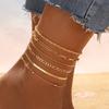 17KM Богемский рисовый браслет с подвеской в виде морской звезды, набор для ножного браслета, модный пляжный многослойный браслет на щиколотку с ракушками, ювелирные изделия для ног