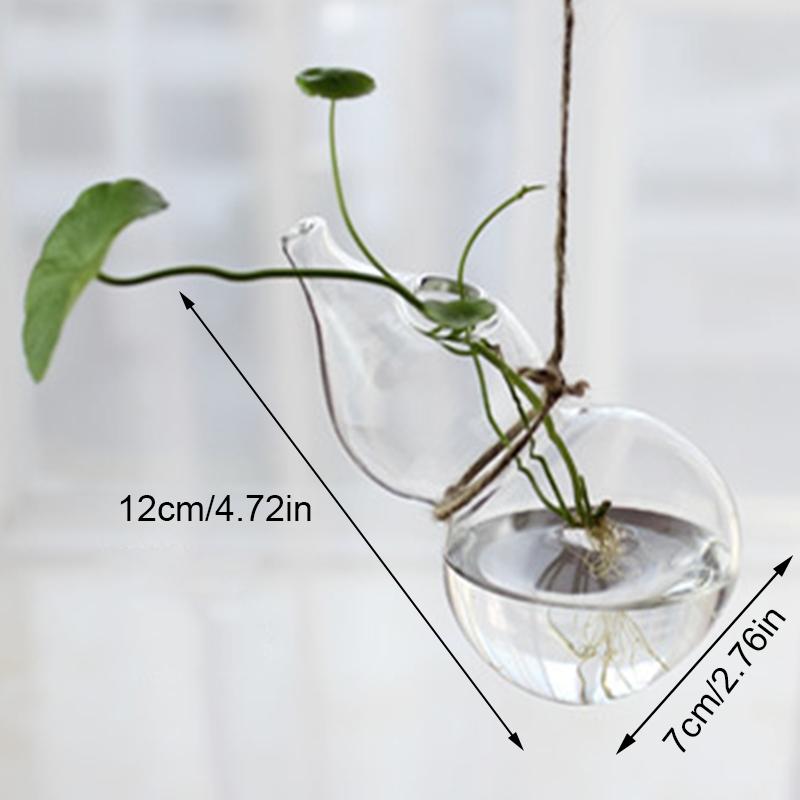 1 шт. прозрачные вазы для гидропоники, террариумный контейнер, подвесная стеклянная ваза, цветочный горшок