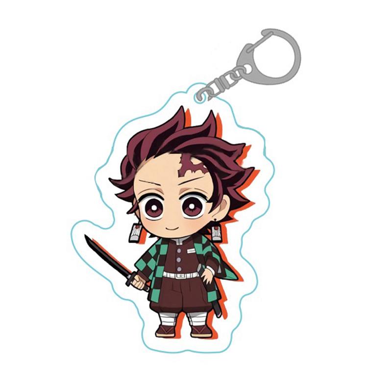 23Styles Decoration Acrylic Keychain Kimetsu No Yaiba Cute Kawaii Demon Slayer Anime Keyring Gifts