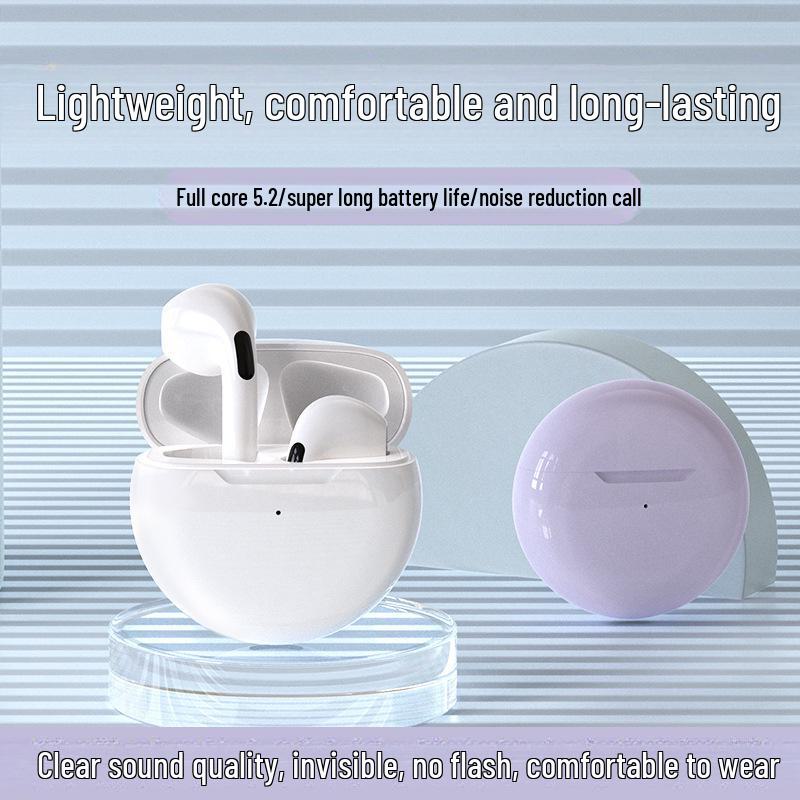 Беспроводная спортивная Bluetooth-гарнитура Pro6 J6 — TWS с сенсорным управлением, бинауральная, идеально подходит для подарка.