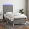 VidaXL Bed Slatted Base with Mattress and LEDs, Upholstered Bed, Single Bed, Adult Bed for Interior Bedroom, 3135310