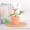 Пасхальное яйцо бонсай красочные имитация пасхального яйца растение в горшке DIY пенопластовые яйца кролика для украшения дома вечерние