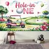 2D Pink Golf Course Photography Background Cloth for Baby Girl Photoshoot