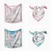 53CM Twill Silk Scarves Women Big City Print Square Scarves Wraps Bandana Small Hijab Foulards Ladies Tie Headband Neckerchief