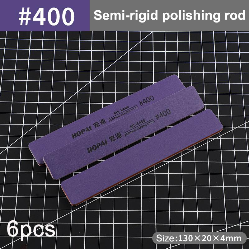 6 шт. MS-E400-1500 Полужесткие шлифовальные палочки Пластиковая модель Полировальный стержень Для самостоятельной сборки Модельные инструменты для сборки