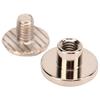 200 Sets Metal Chicago Binding Screws Electroplated Brass Arc Surface Round Flat Head Leather DIY