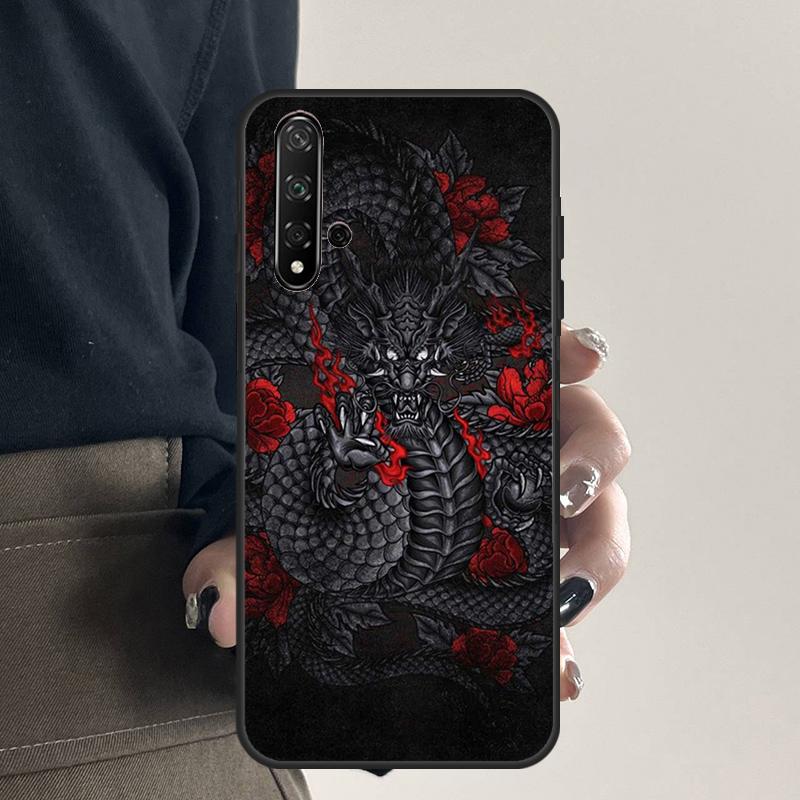 Japanese Dragon For Huawei Nova 9 10 SE 5T 12s 12i 11i Y91 Y90 Y60 Y70 Y72 Y61 P20 P40 P30 Lite P60 Pro Case