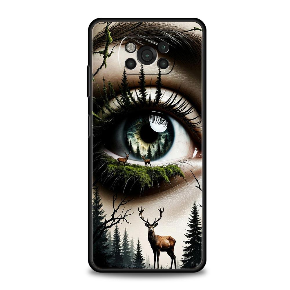 Модный чехол для телефона с ресницами для Xiaomi Poco F7 Ultra F6 F5 F4 F3 X6 X5 X4 X3 NFC C51 C55 M4 GT 5G Мягкий TPU корпус
