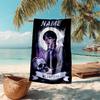 Personalized customized proof beach towel with Wednesday Addams pattern - soft, absorbent,quick-drying,perfect swimming,camping&bathing