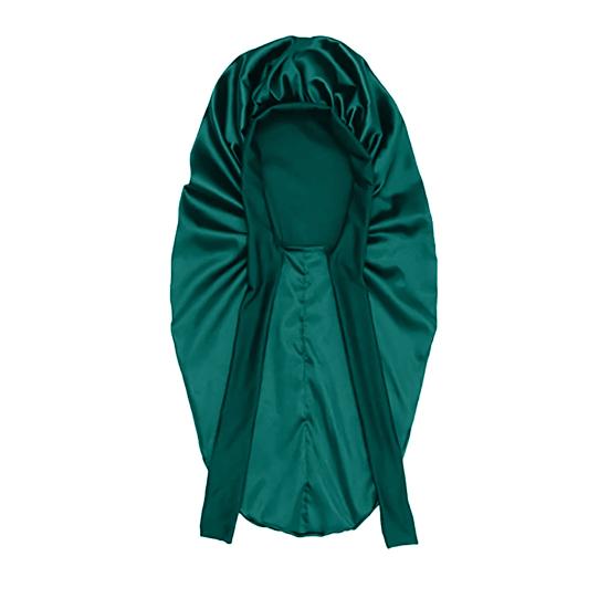 Yousheng Long Satin Bonnet with Tie Band Double Layer Women Sleeping Bonnet Extra Large Braids Curly Hair Faux Silk Hat Soft Hair Care Cap