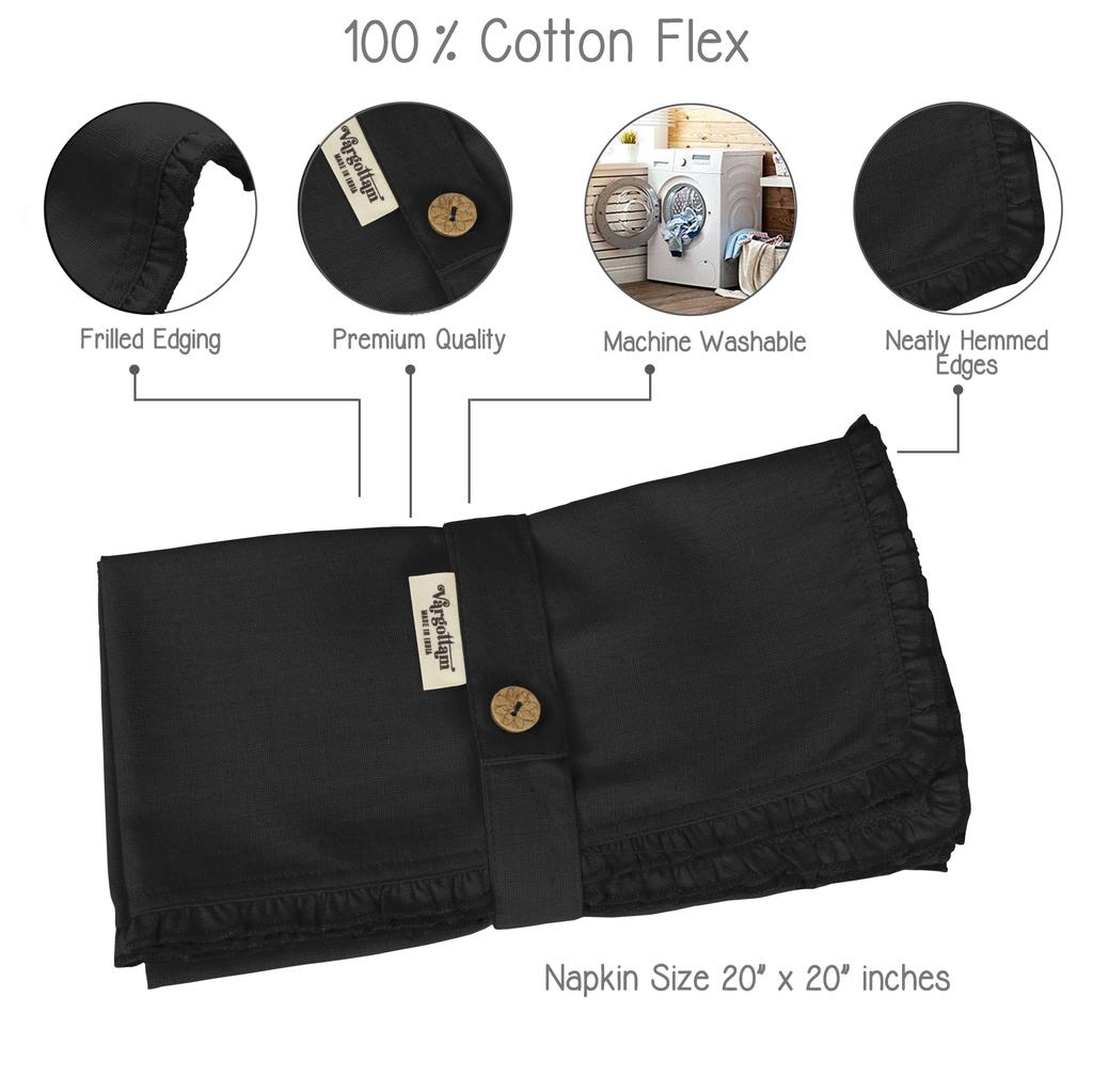 Vargottam Черный домашний декор вечеринки обеденный стол льняные многоразовые салфетки набор-упаковка из