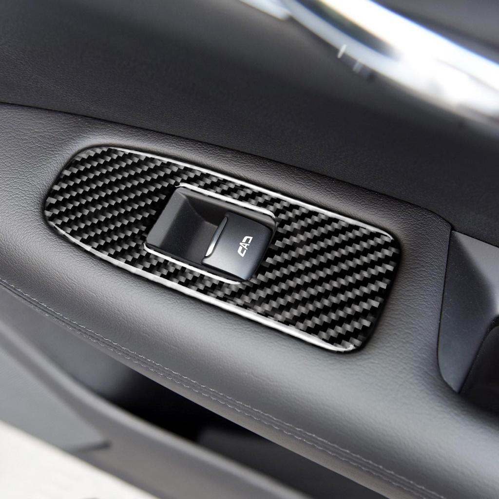 Для Cadillac XT5 2016-2019 гг. Карбоновая накладка на рамку переключателя стеклоподъемника двери автомобиля, наклейка для автомобиля, 4 шт., аксессуары для стайлинга автомобиля