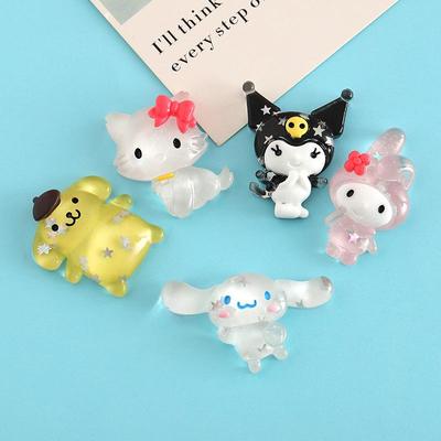 Полупрозрачный набор смоляных украшений и аксессуаров Sanrio с Киннамороллом для DIY-проектов