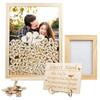 Набор COZENTA: Доска для приветствия и фоторамка, Свадебный DIY-набор для участия гостей, Сердечки-капли, Свадебное свидетельство и Книга для гостей
