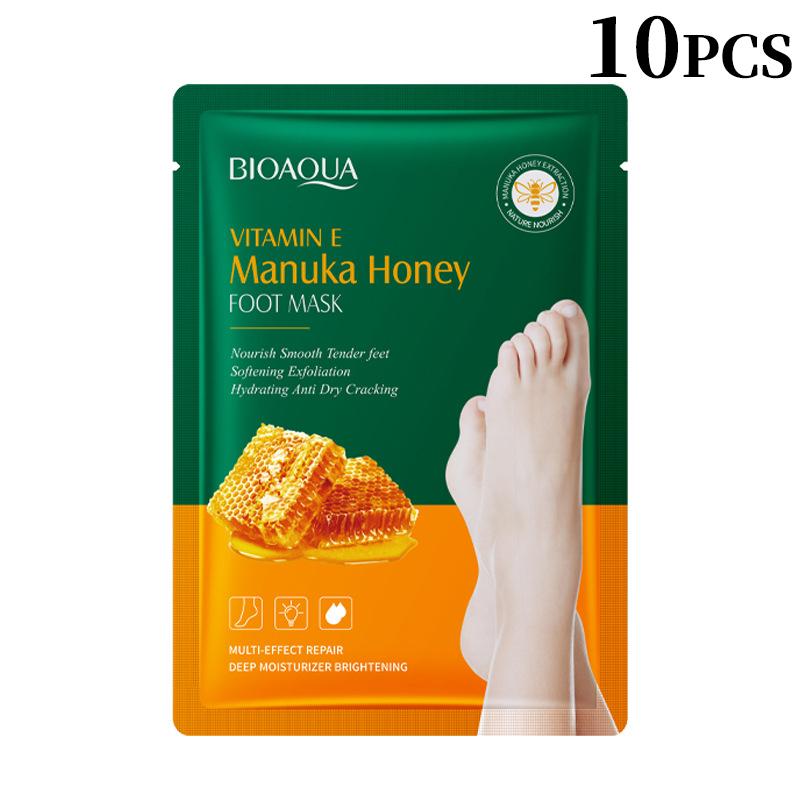 1/5/10 шт. BIOAQUA Медовая отшелушивающая маска для ног Педикюр для ног Удаление омертвевшей кожи Увлажняющий эксфолиант для ног Маски для ног Уход за кожей