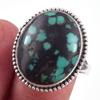 Natural Tibetan Turquoise Gemstone Handmade 925 Sterling Silver Ring S.10 T9u31