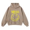Oversized Rock Band Graphic Hoodie Unisex Washed Cotton Sweatshirt Loose Fit Streetwear