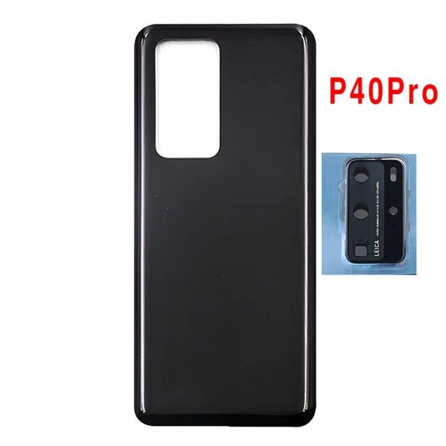 Задняя крышка аккумулятора для Huawei P40, 3D-стеклянная панель, задняя дверь, корпус, рамка камеры, замена объектива