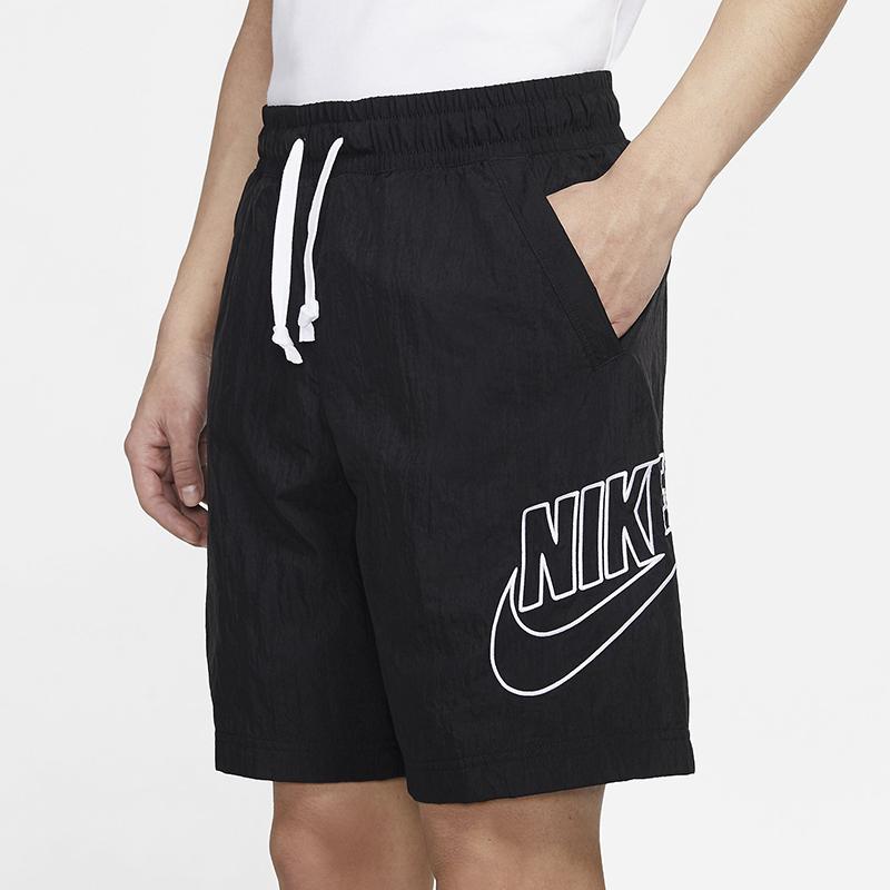 Nike Мужские повседневные шорты с вышивкой Черные DB3811-010